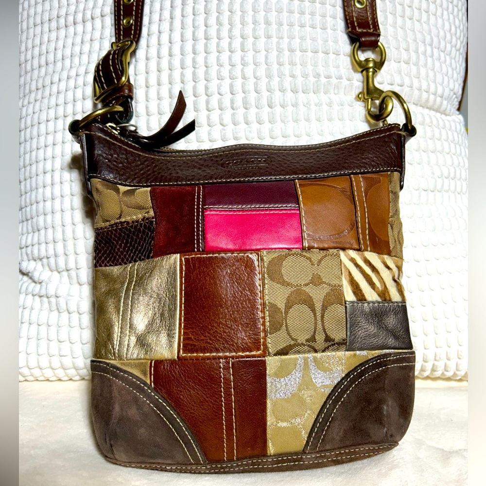 COACH Limited Edition Signature Patchwork Shoulder Bag
